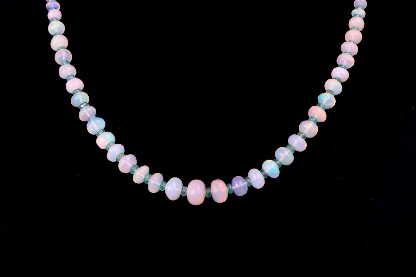 Opal and Emerald Beaded Necklace