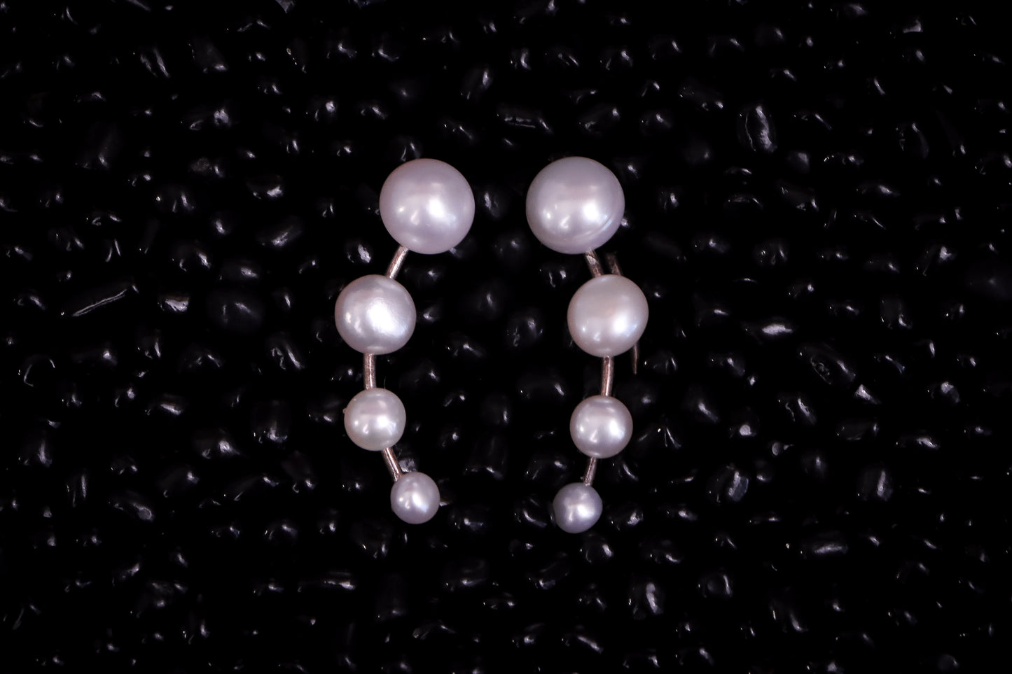 Cascading Pearl Drop Earrings