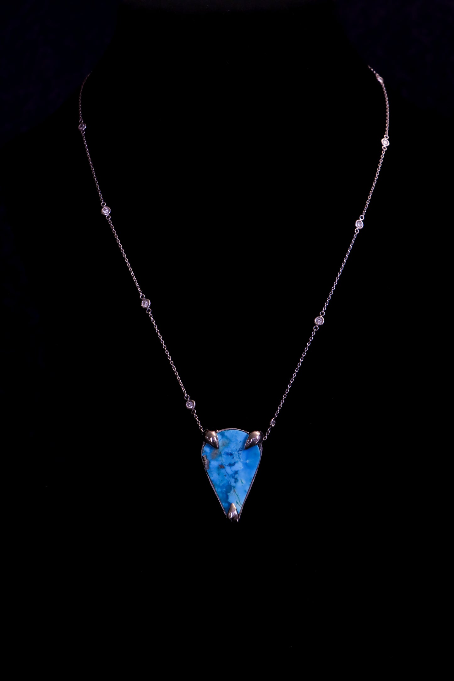 White Gold Firooz Necklace (Custom)