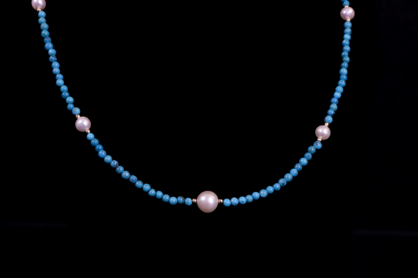 Pearl and Turquoise Beaded Necklace