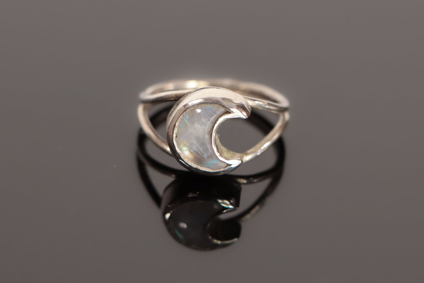 Moonstone Crescent Ring (Made to Order)