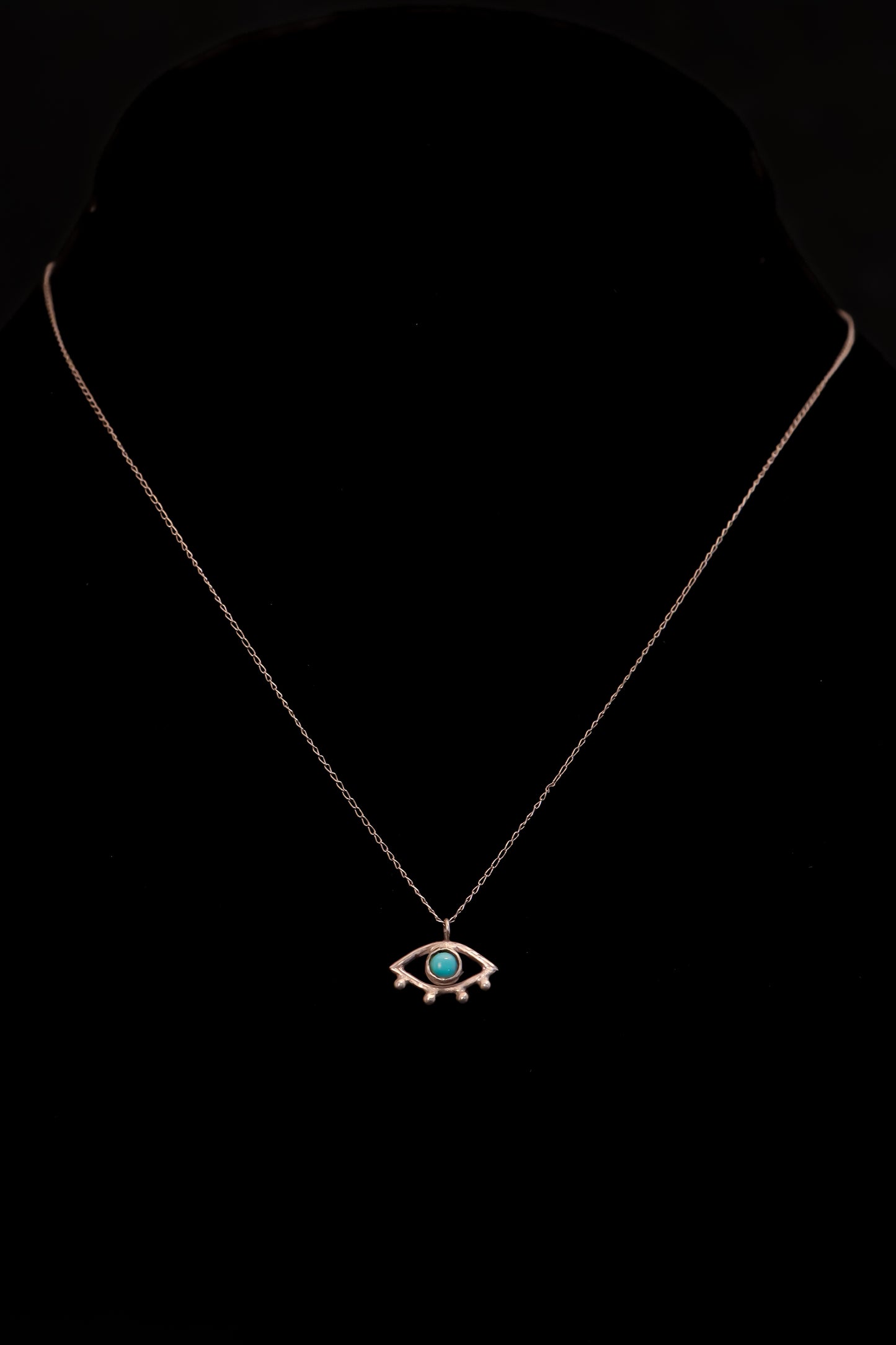 Silver Turquoise Evil Eye Pendant