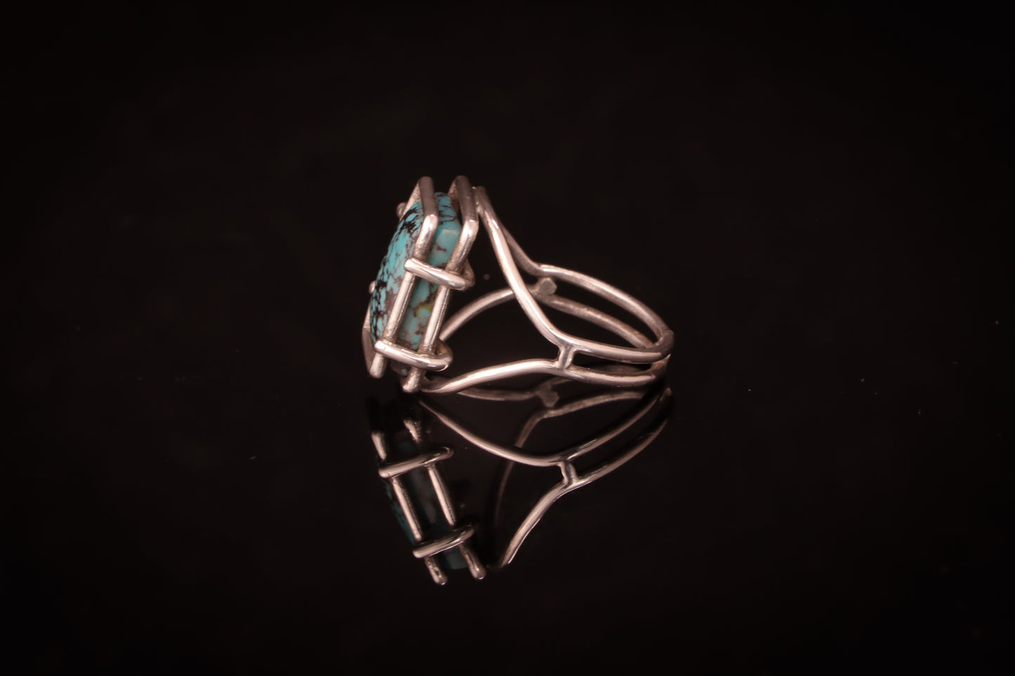 Rectangle Turquoise Cage Ring