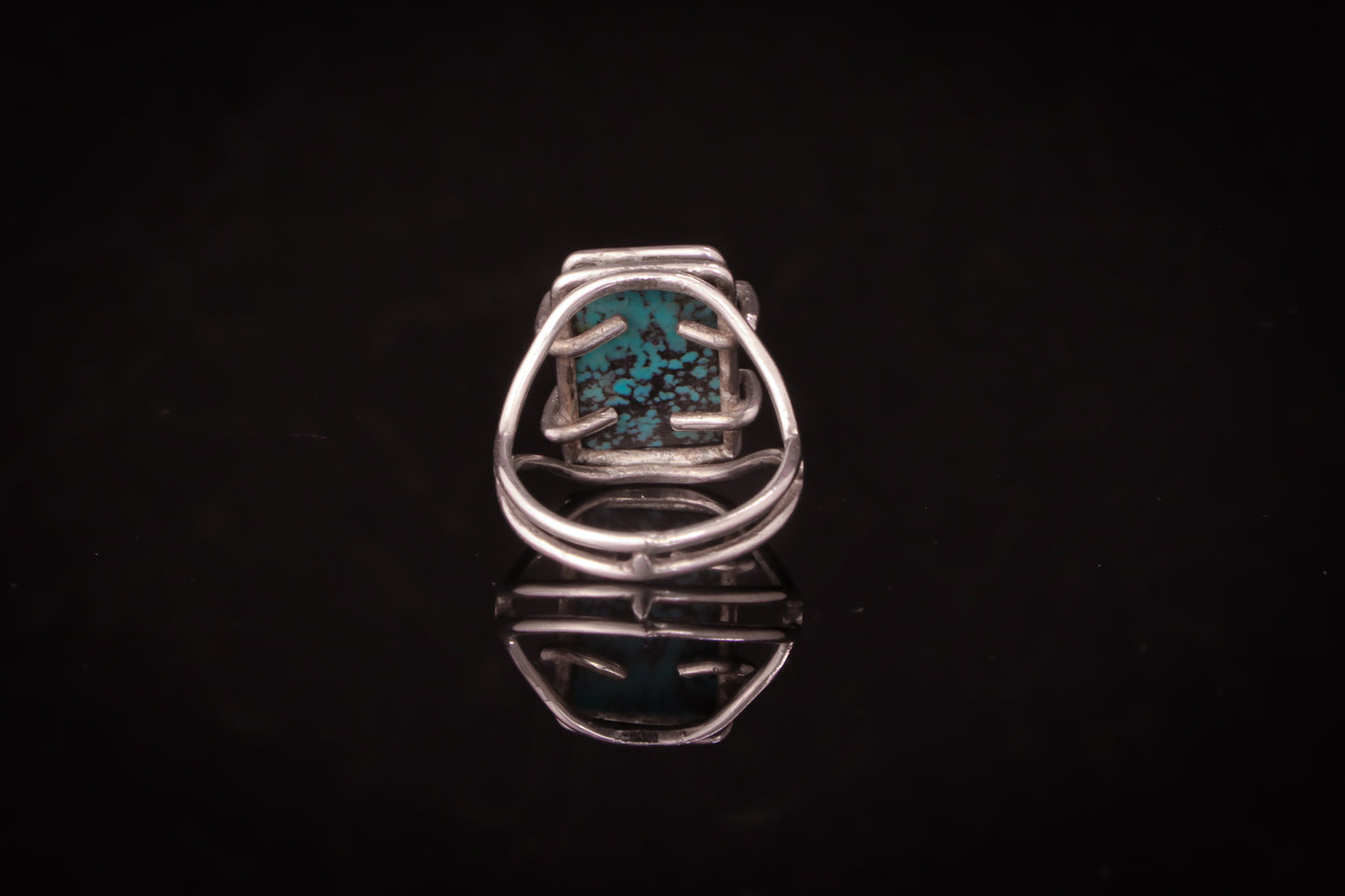 Rectangle Turquoise Cage Ring