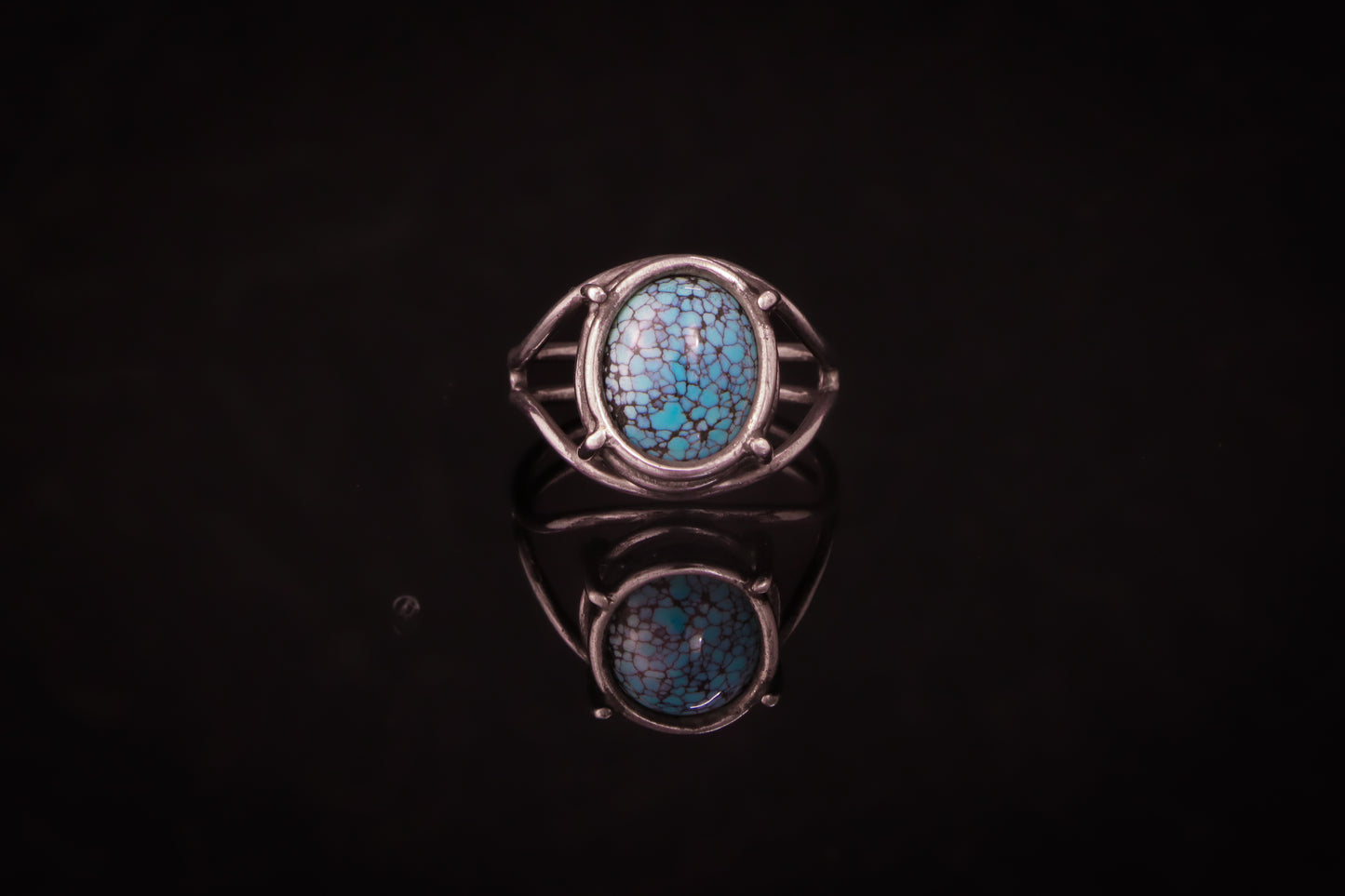 Oval Turquoise Cage Ring