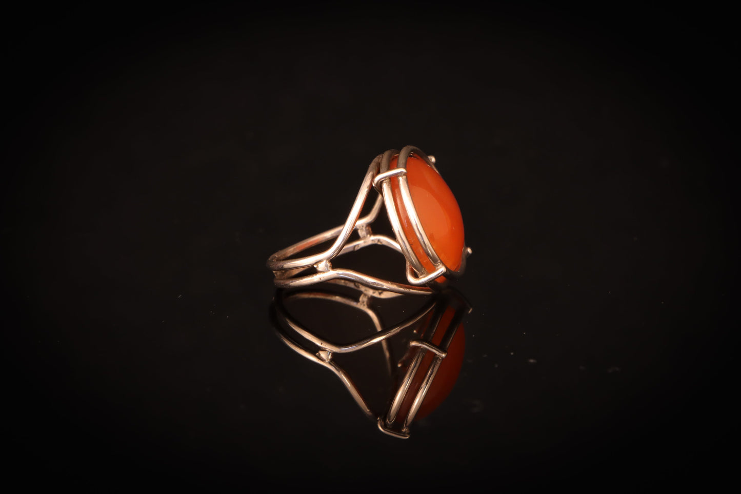 Oval Carnelian Cage Ring