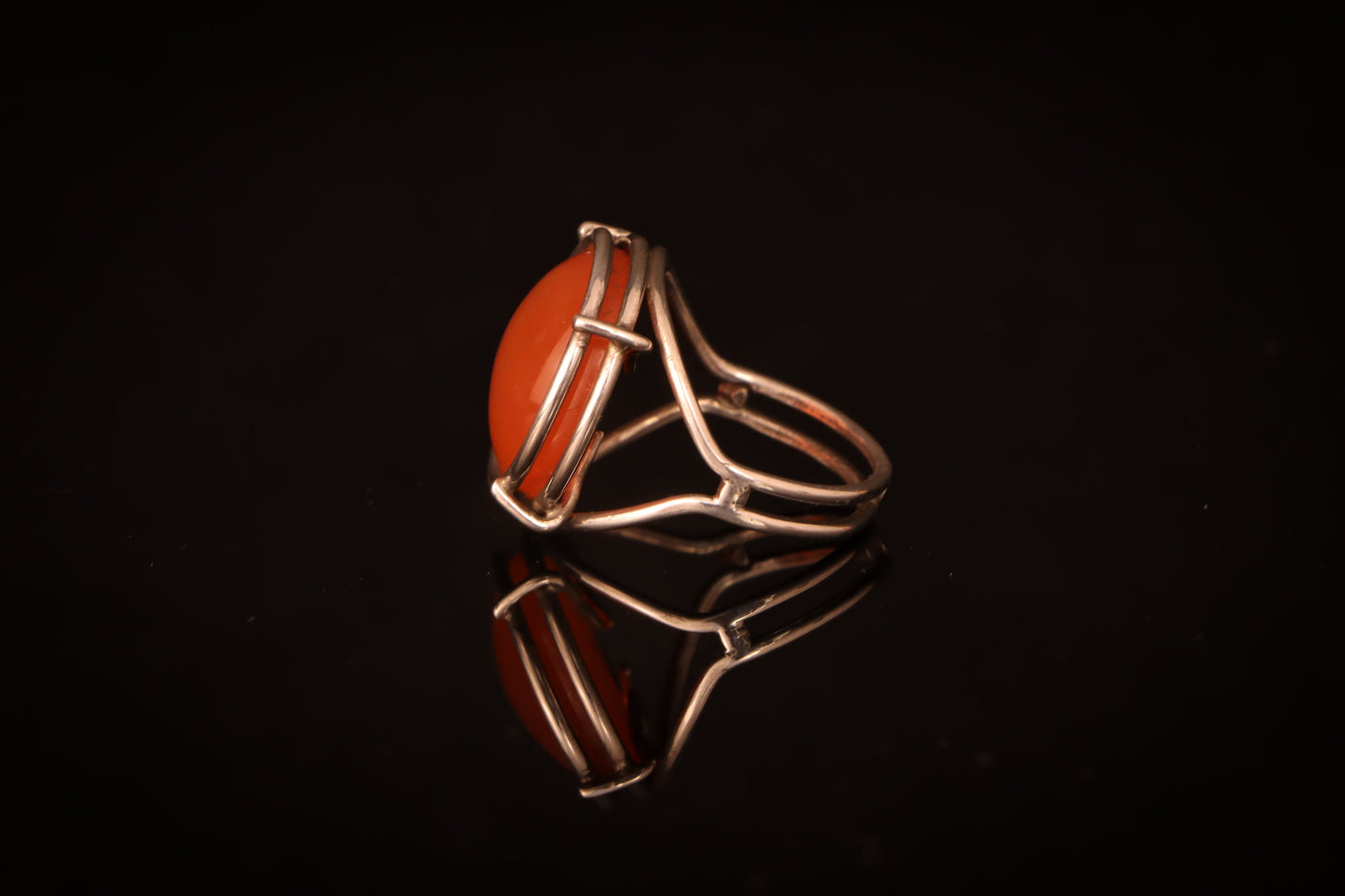 Oval Carnelian Cage Ring