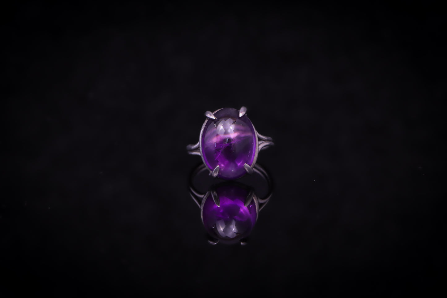 Amethyst Talon Ring