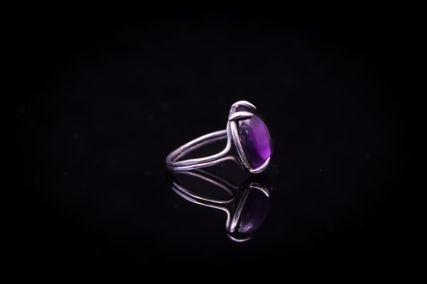 Amethyst Talon Ring