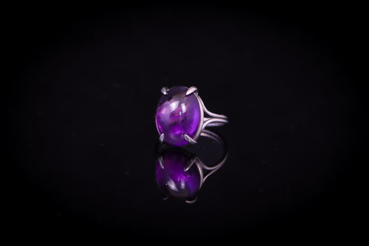 Amethyst Talon Ring