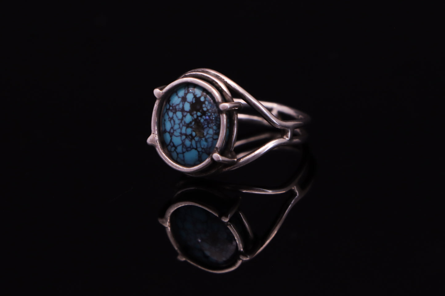 Oval Turquoise Cage Ring