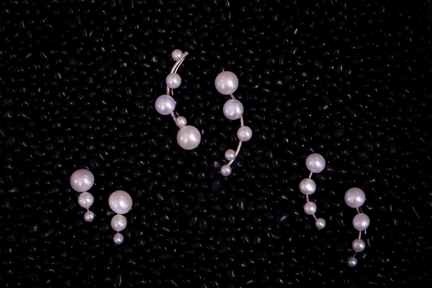 Cascading Pearl Drop Earrings