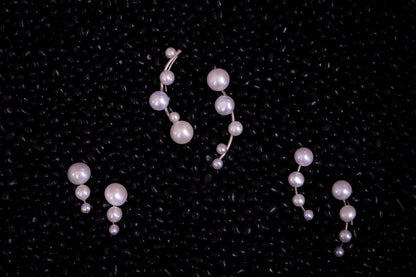 Cascading Pearl Drop Earrings