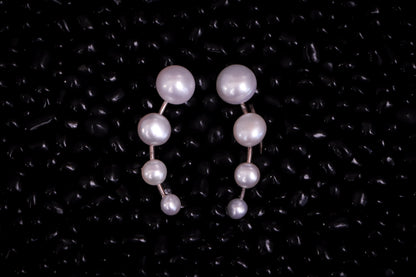 Cascading Pearl Drop Earrings