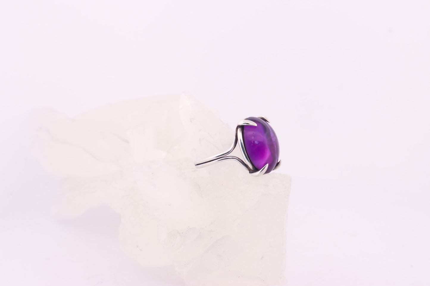 Amethyst Talon Ring