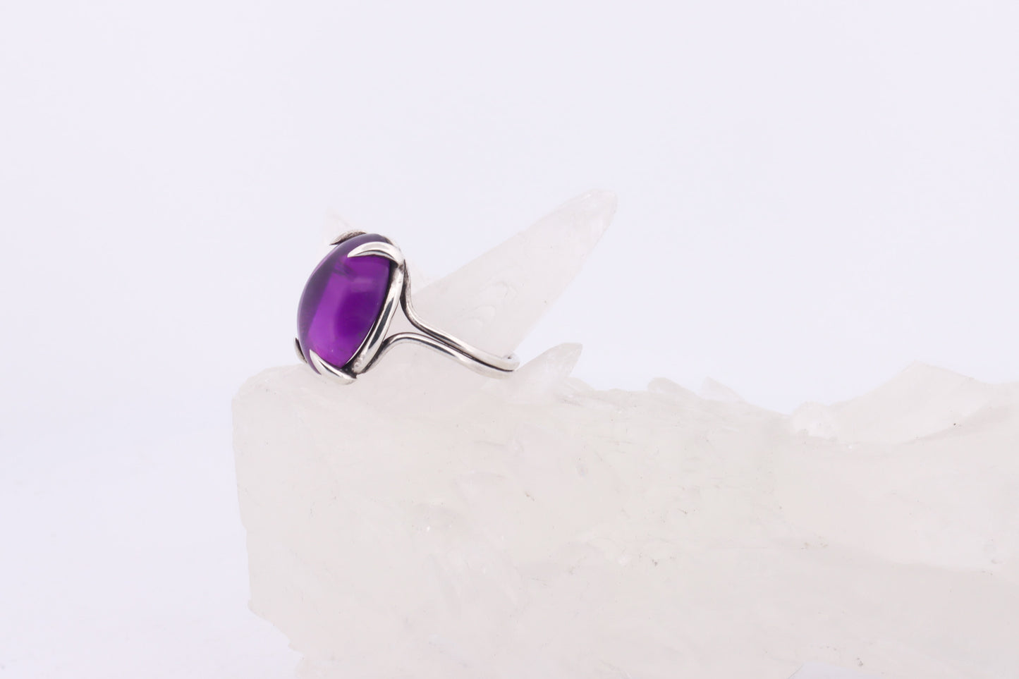 Amethyst Talon Ring