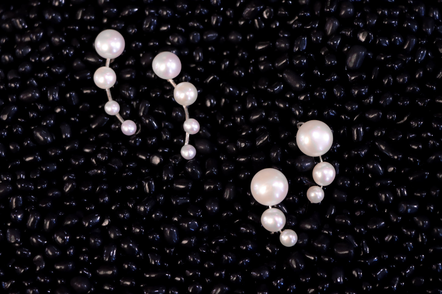 Cascading Pearl Drop Earrings