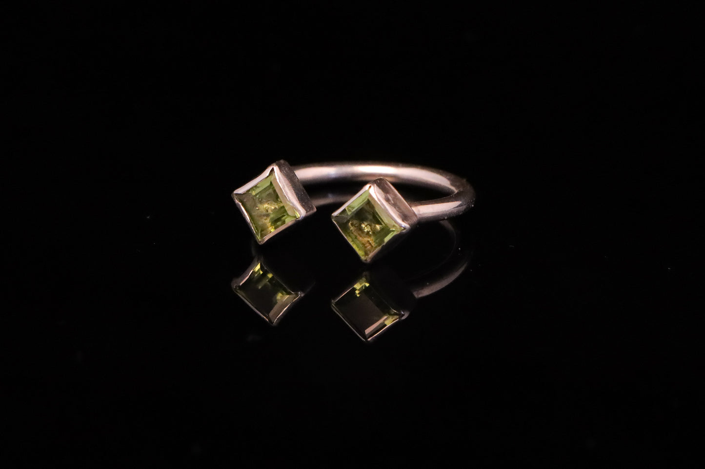 Peridot Barbell Ring