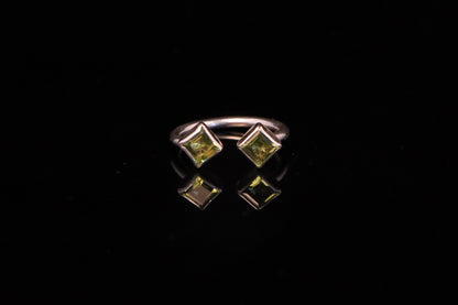 Peridot Barbell Ring