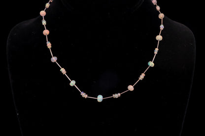 Opal Station Necklace