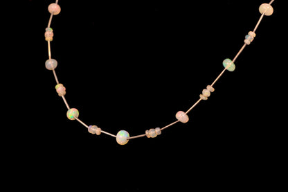 Opal Station Necklace