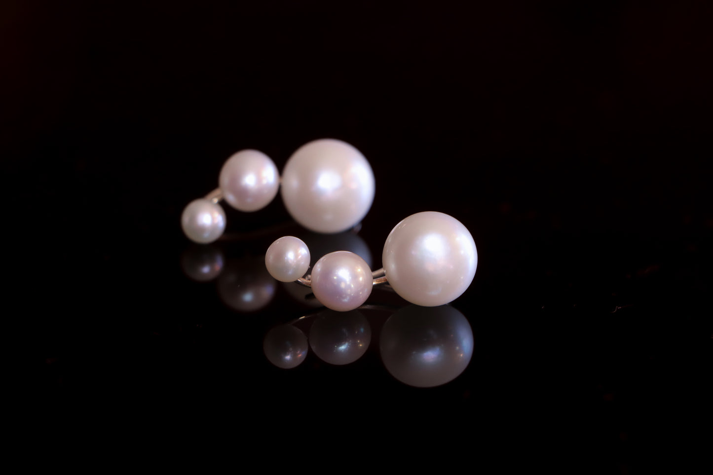 Cascading Pearl Drop Earrings