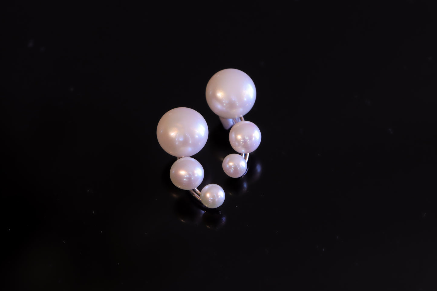 Cascading Pearl Drop Earrings