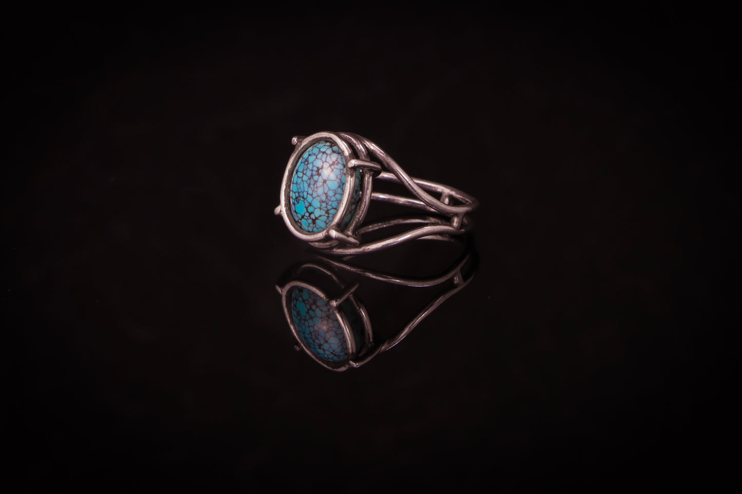 Oval Turquoise Cage Ring