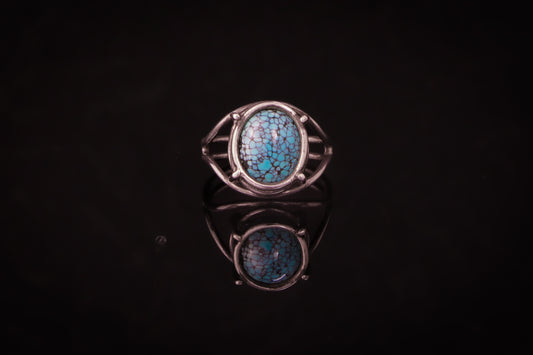 Oval Turquoise Cage Ring
