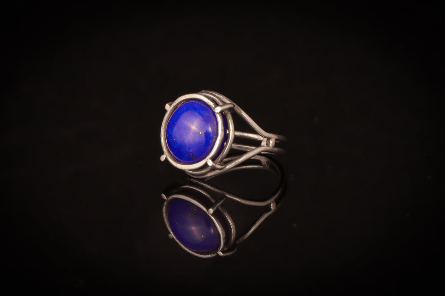 Lapis Lazuli Cage Ring